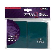 PACK OF 100 Standard Sized Deck Guards - Elite2 - Glossy - Teal - £7.57 GBP