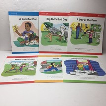 Vintage Lot 6 Reading Roots Phonics Stories Card Dad Day Farm Bad Day Sheep Late - £15.84 GBP