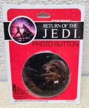 Vtg.1983 Star Wars Return of The Jedi Photo Button Pin Pinback Chewbacca... - $9.89