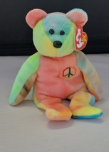 Ty Beanie Baby Peace Bear 1996 Retired - $6.00