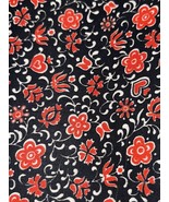 Vintage Cotton Fabric Remnant Garment Quilting Craft Red Hearts Flowers ... - $684.24 MXN