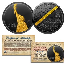 American Innovation State $1 Dollar Coin 2018 1st Release BLACK RUTHENIUM &amp; GOLD - £14.66 GBP