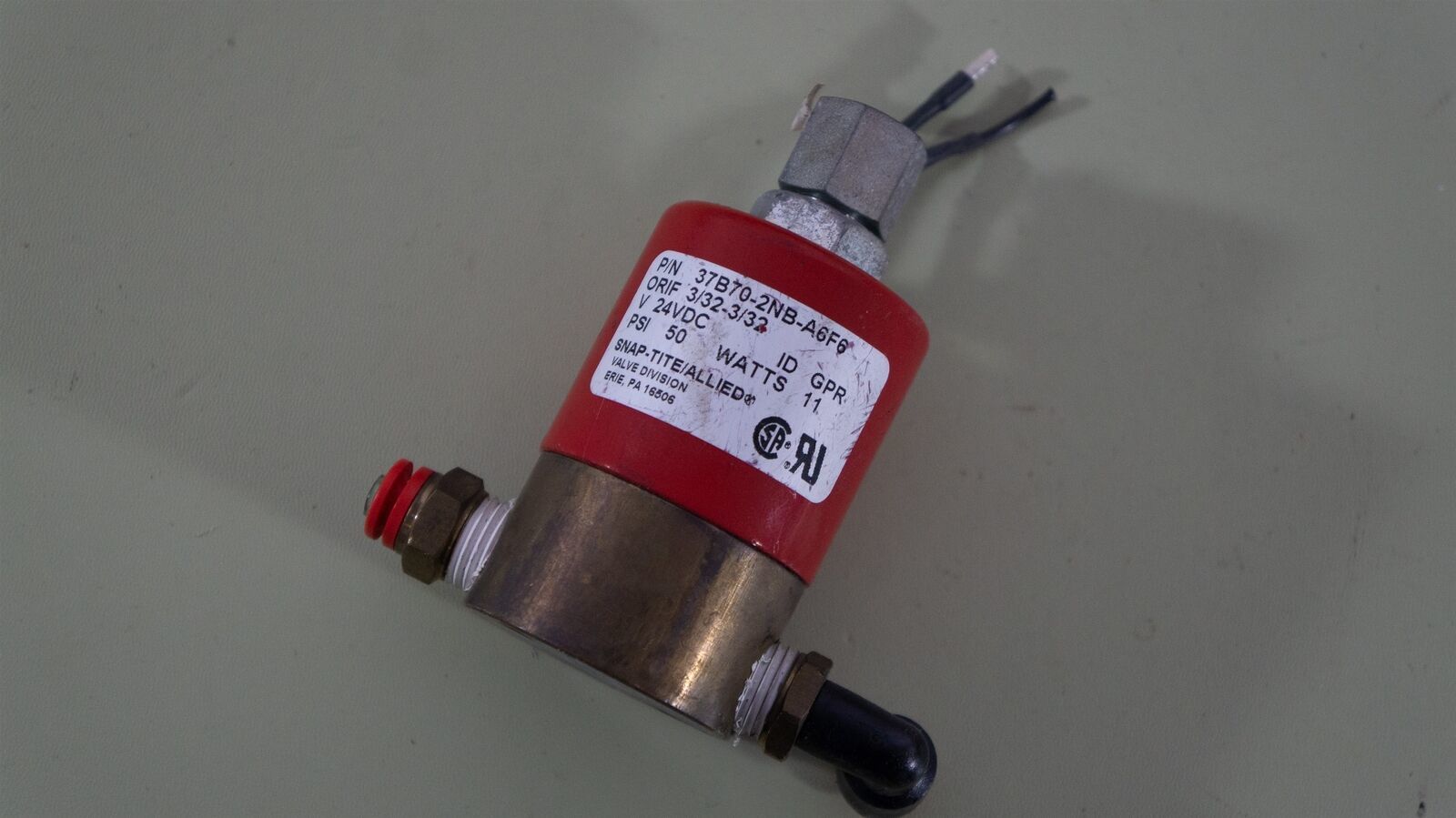 Snap-Tite / Allied 37B70-2NB-A6F6 Solenoid Valve, 24VDC, 50PSI, 11W - $29.37