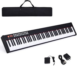 Costzon Bx-Ii 88-Key Portable Touch Sensitive Digital Piano, Upgraded, Black - $167.99