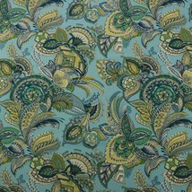 RICHLOOM PARADISE SPA BLUE FLORAL LEAVE MULTIUSE COTTON FABRIC BY YARD 54&quot;W - £7.66 GBP
