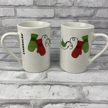 Starbucks 2011 Xmas Holiday Collectible Mugs 10 oz Bird and Mittens - £14.27 GBP