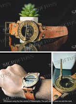 Exquisite Handmade Steampunk Brass Wrist Sundial Compass Watch - Vintage... - £24.57 GBP