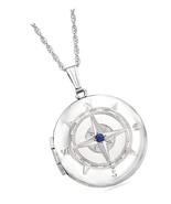 Sterling Silver Compass Locket Necklace With - £278.29 GBP