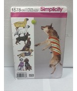 Simplicity 1578 Dog Clothes For Large Dogs: Coat, Bathrobe, Shirt Pattern Uncut - $165.57 MXN