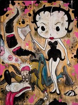 Betty And The Ax Frank Forte Lowbrow Pop Surrealism Original Art Painting - £2,249.76 GBP