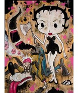 Betty And The Ax Frank Forte Lowbrow Pop Surrealism Original Art Painting - $2,815.00