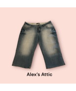 9.8 Nine Eight Womens Denim Bermuda Shorts Size 16 Zipup Pockets Stretch... - $414.68 MXN