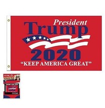 Capsmith Trump 2020 Keep America Great Red 3 x 5 Flag - £7.24 GBP