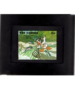 Tchotchke Framed Stamp Art - Collectible Gambia Postage Stamp Disney - D... - $11.94 CAD