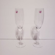 Cristal D Arques Mendocino Crystal Champagne Flutes Set 2 Glasses NYE Toast 8oz - £22.45 GBP