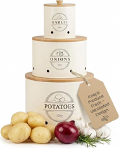 Canister Sets for Kitchen Counter with Wooden Bamboo Lids, Kitchen Canis... - $62.70