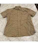 Cavi Men&#39;s Size 2XL Short Sleeve Brown Shirt - $330.54 MXN