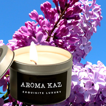 Fresh Lilac Scented Tin Candles Hand Poured Vegan Friendly Eco Soy - £15.70 GBP+