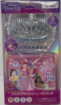 Disney Princess Glamour Set 5 Pc Ages 3+ Necklace Tiara Lip Gloss Nail G... - $14.99