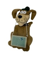 Nova Plush Go Dog Go Brown Sitting Dog With Tag Quote In Mouth Big Eyes  Hat - £11.38 GBP