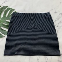 J Jill Pencil Skirt Size L Navy Blue White Woven Stripes Pull On Stretch  - £20.23 GBP