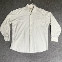 Tommy Bahama Shirt Large 17 34-35 Light Green Check Button Up Logo Casua... - $17.52