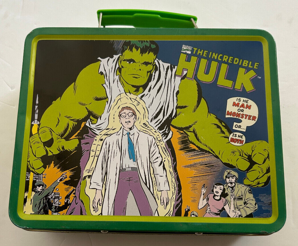 Primary image for VINTAGE 1998 Marvel Comics THE INCREDIBLE HULK Metal Tin Lunch Box Collectors 