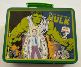 VINTAGE 1998 Marvel Comics THE INCREDIBLE HULK Metal Tin Lunch Box Colle... - £11.00 GBP