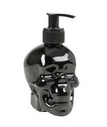 Gothic Black Skull Head Liquid SOAP Dispenser Plastic Reusable Scented H... - $12.84
