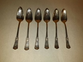 Vintage Silver Plated Stratford 6 Grapefruit Spoons Monogammed S - £20.09 GBP
