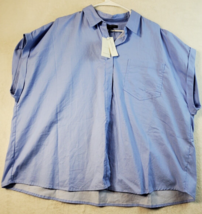 Banana Republic Shirt Womens Size XL Blue Cotton Sleeveless Collared Button Down - £18.62 GBP