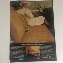 Chevrolet Concours Print Ad Advertisement 1970’s pa10 - $7.91