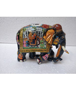 Wood Hand Painted Elephant Home Decorative Elephant Wood Elephant Figuri... - £79.93 GBP