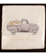 FALL COCKTAIL NAPKINS 40 Ct  Happy Fall Truck Full of Pumpkins Design - £5.22 GBP