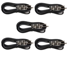5 Pack 6 Foot Ft 1/4 To 1/4&quot; Trs Balanced Shielded Pa Pro Audio Patch Cable Cord - £23.17 GBP