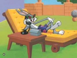 Warner Bros. &quot;HOLLYWOOD HARE&quot; Bugs Bunny in Hollywood Animation Giclee Gift - £195.56 GBP