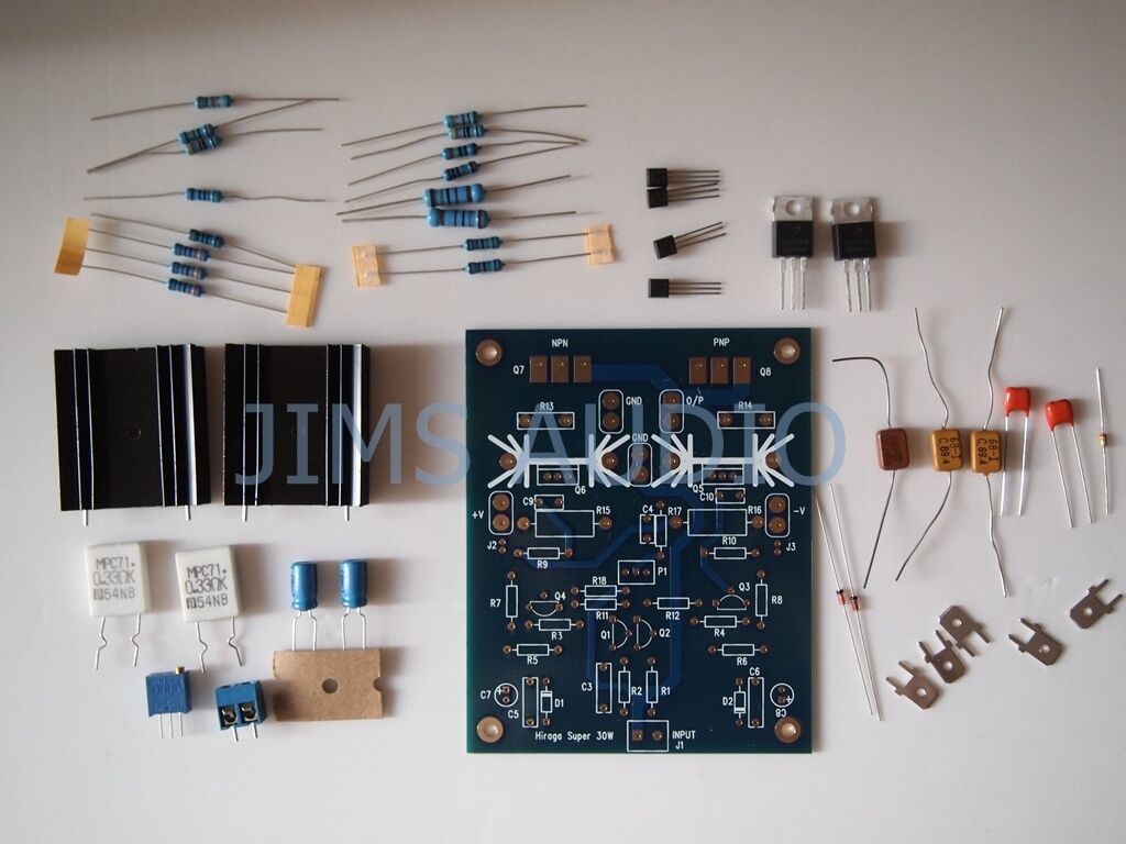 Hiraga super 30W class A amplifier kit w/output transistors MJL4302A/MJL4281A  !  			