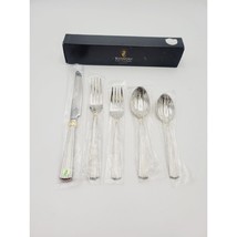 Waterford Carleton Flatware 18/10 Stainless Place Setting Gold Accent 5 Pcs - £65.04 GBP