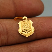 gold ganesha 22k gold pendant jewelry, gold amulet pendant, hindu god jewelry, g - £127.38 GBP