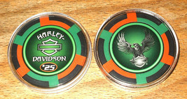 (1) $25. Harley Davidson Poker Chip Golf Ball Marker - £6.25 GBP