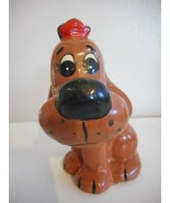 Vintage Chalkware or ceramic Dog Bank Carnivalware Anthropomorphic - $402.32 MXN