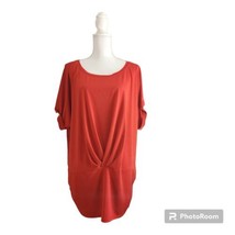 Cato Women&#39;s Plus Size 22/24 Short Dolman Sleeve Dark Sienna Orange Blouse  - £13.22 GBP