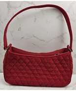 Vera Bradley Microfiber Red Laura Hobo Handbag Shoulder Bag Purse - $19.99