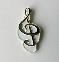 Black And White Treble Clef Music Lapel Pin Badge 1 Inch - £4.28 GBP