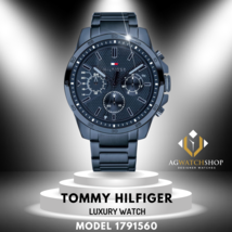 Tommy Hilfiger Men’s Chronograph Stainless Steel Blue Dial 46mm Watch 1791560 - £95.52 GBP