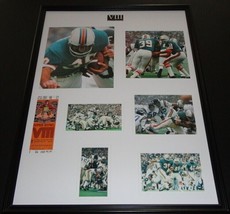 Super Bowl VIII Framed 18x24 Repro Ticket &amp; Photo Collage Dolphins vs Vikings - £71.21 GBP