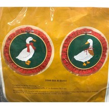 Geese Embroidery Kit Bibs and Bows Creative Circle 2309 Vintage - $13.98