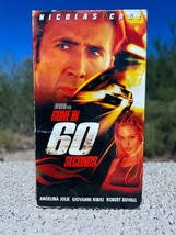 Gone in 60 Seconds starring Nicholas Cage and Angelina Jolie (VHS, 2000) - £3.94 GBP