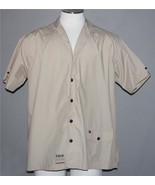 Tommy Hilfiger Utility Garment Expandable Pocket Khaki Tan S/S Shirt Mns... - $23.99
