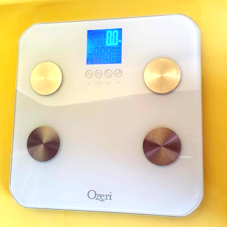 OZERI ZB13-W DIGITAL TOUCH LED PORTABLE BATH BATHROOM FLOOR WEIGHING SCA... - $22.81